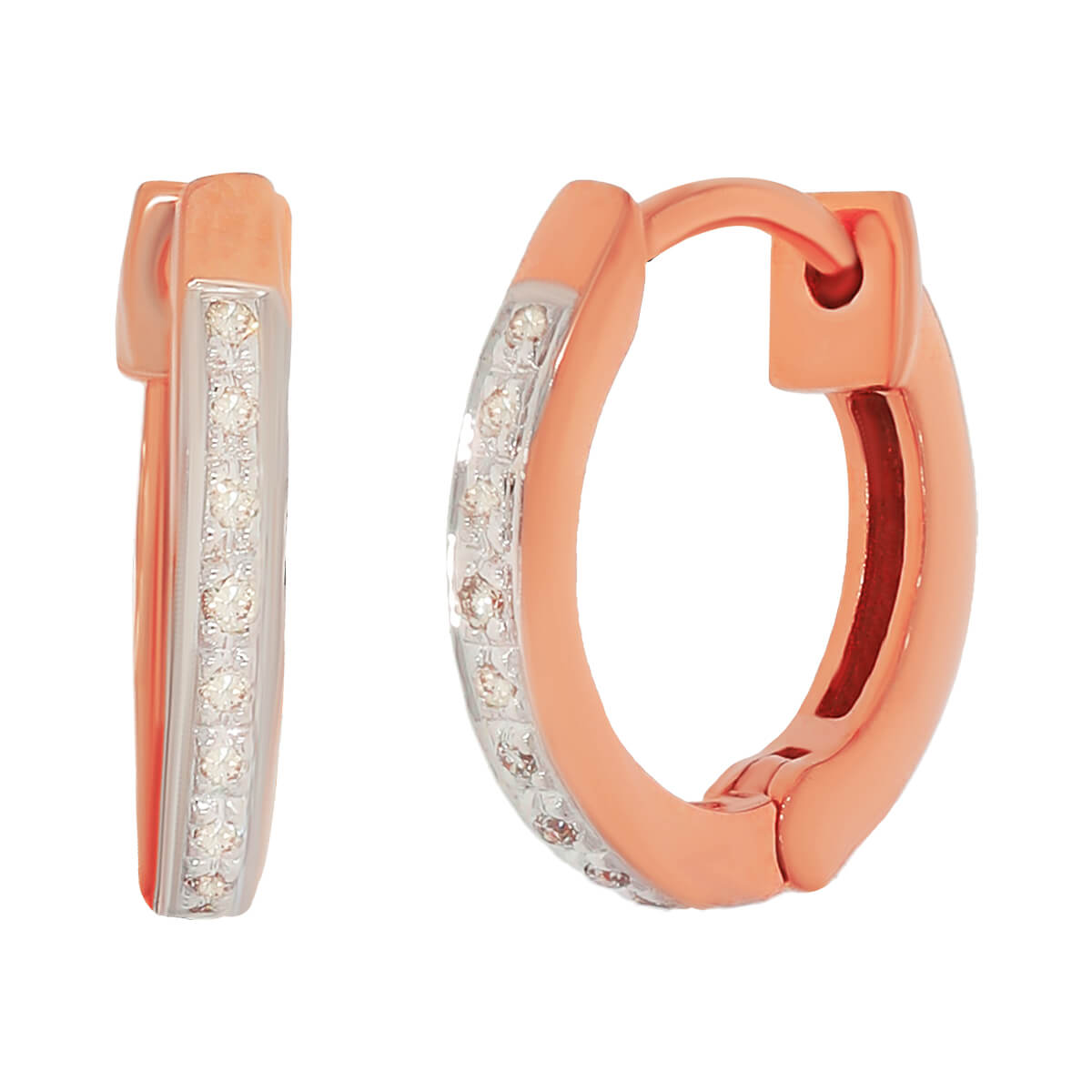Elegantly Sleek Rose Gold Hoops