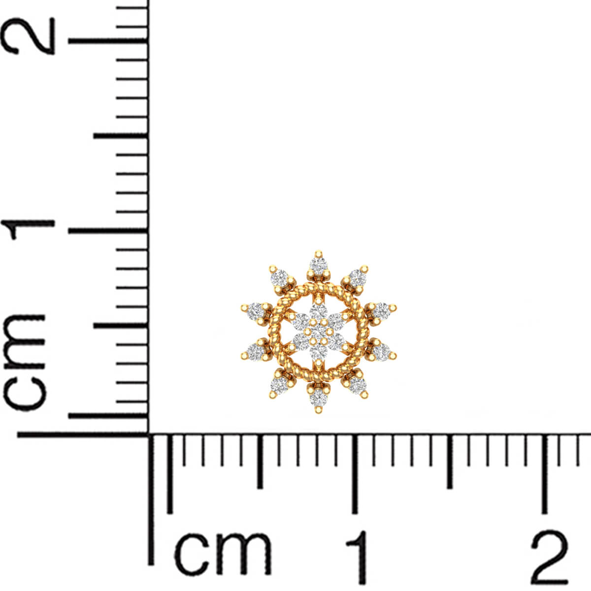 14K Delicate Wheel Motif Studs For Everyday Radiance