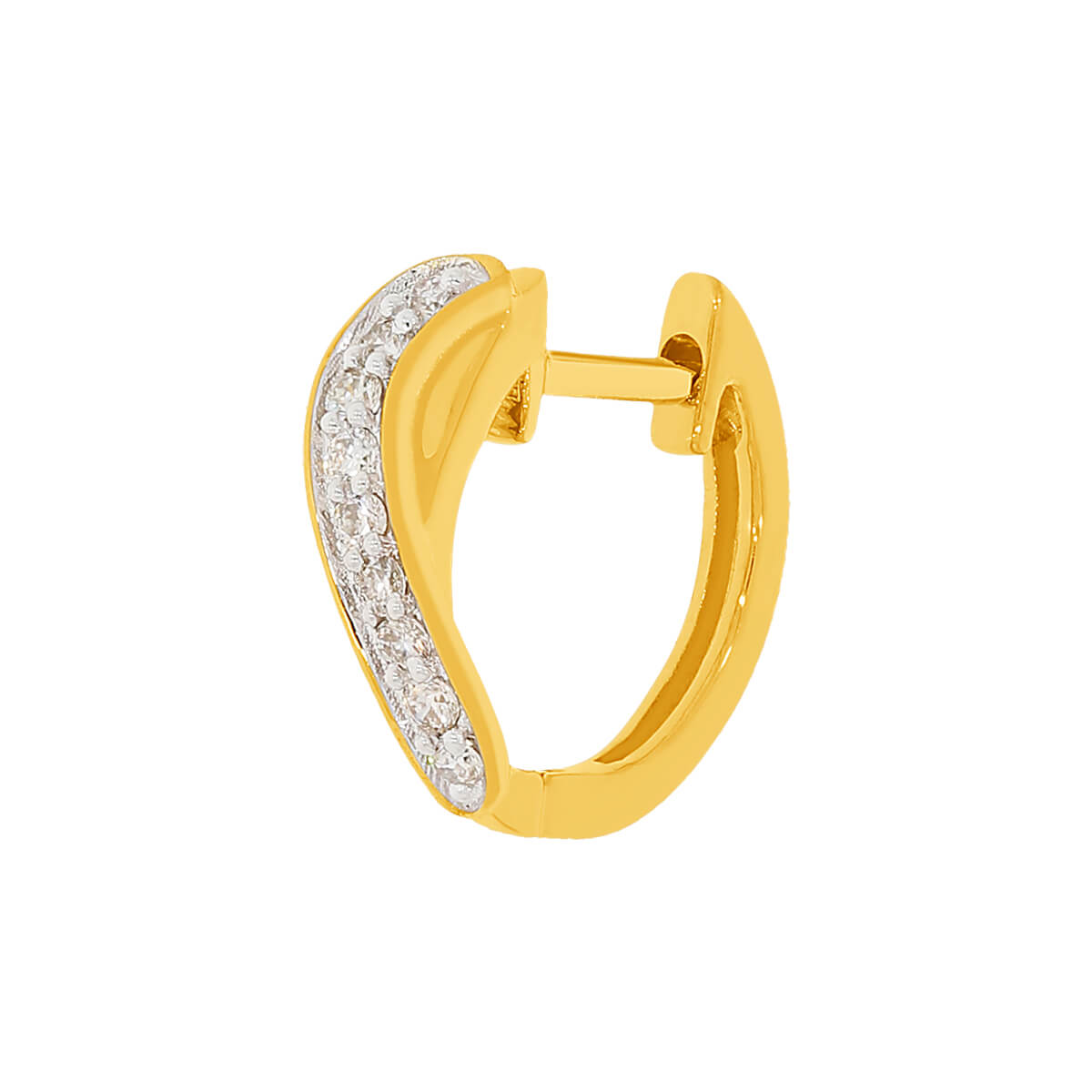 Radiant Golden Swirl 14K Hoops