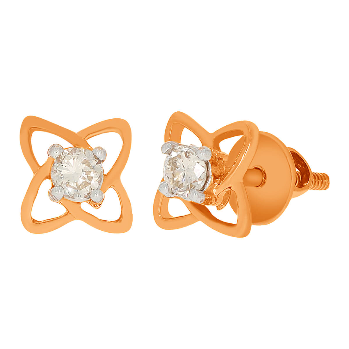 14K Clover Stud Earrings for Trendy Look