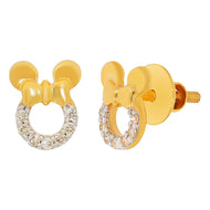 Dainty Shimmering 14K Gold Stud Earrings