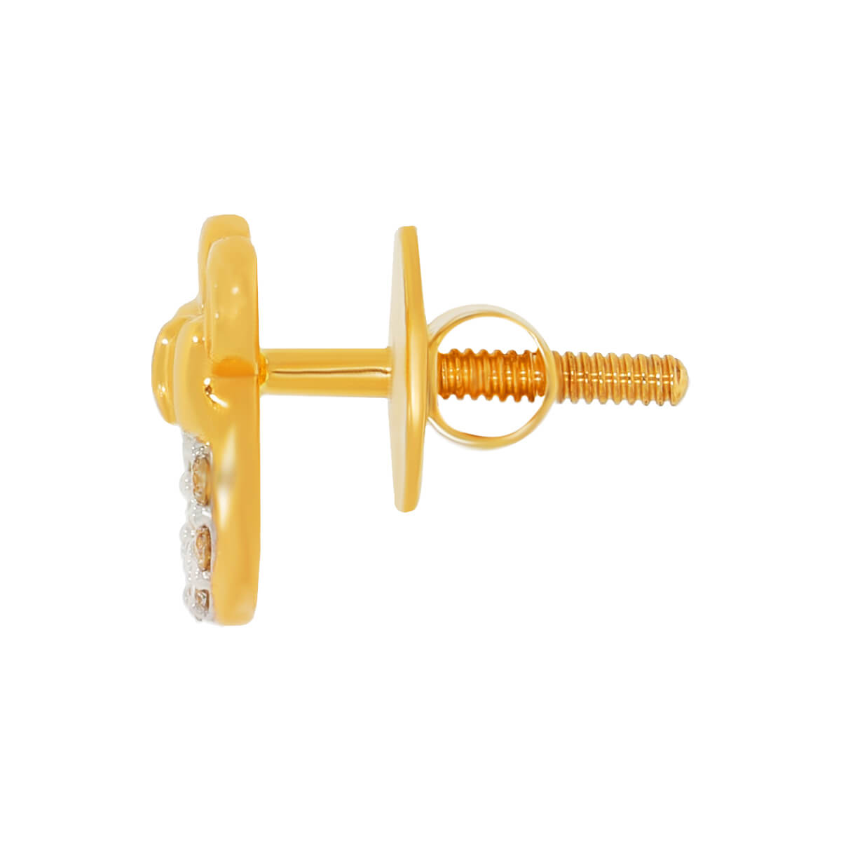 Dainty Shimmering 14K Gold Stud Earrings