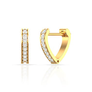 Dainty Golden Heart Hoops
