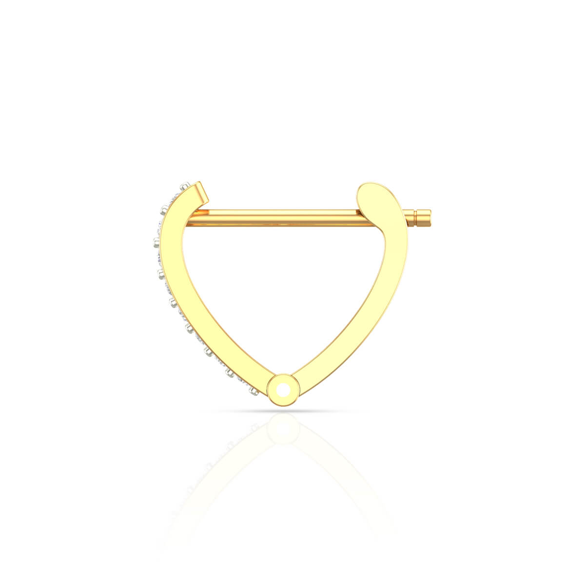 Dainty Golden Heart Hoops