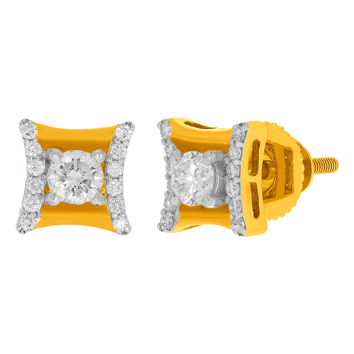 Stunning Radiant Box Studs 18K
