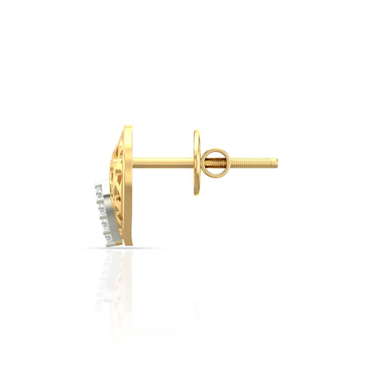 Lustrous Heart 14K Studs For Daily Glow