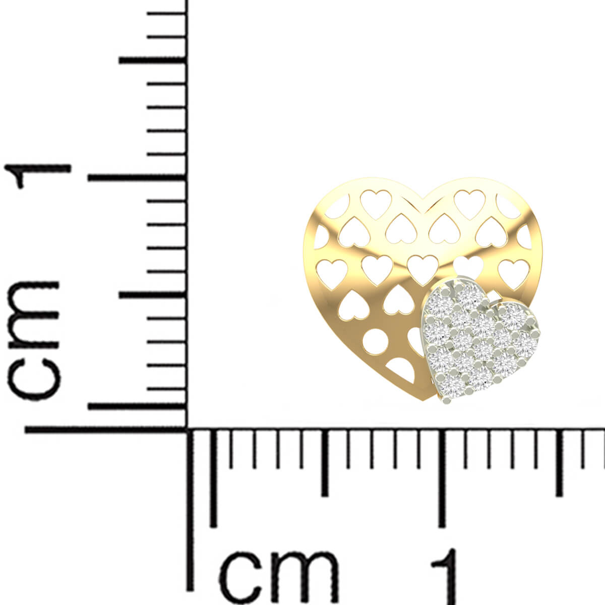 Lustrous Heart 14K Studs For Daily Glow
