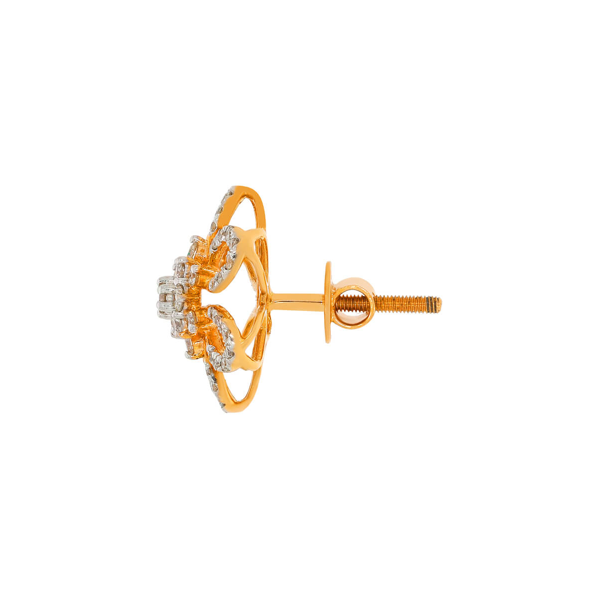 Charming 18K Diamond Floral Studs for Daily Grace