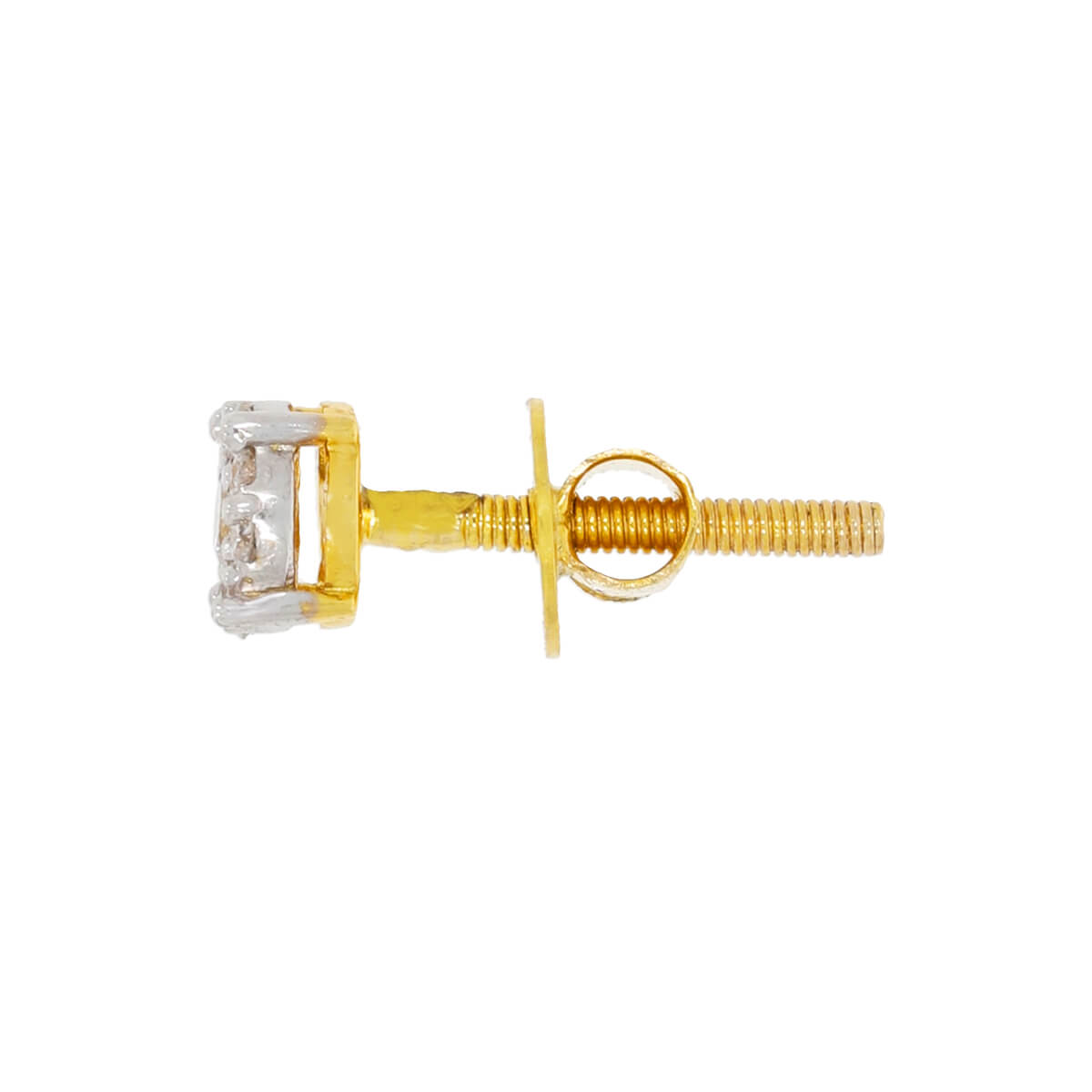 14K Simply Elegant Square Stud Diamond Earrings