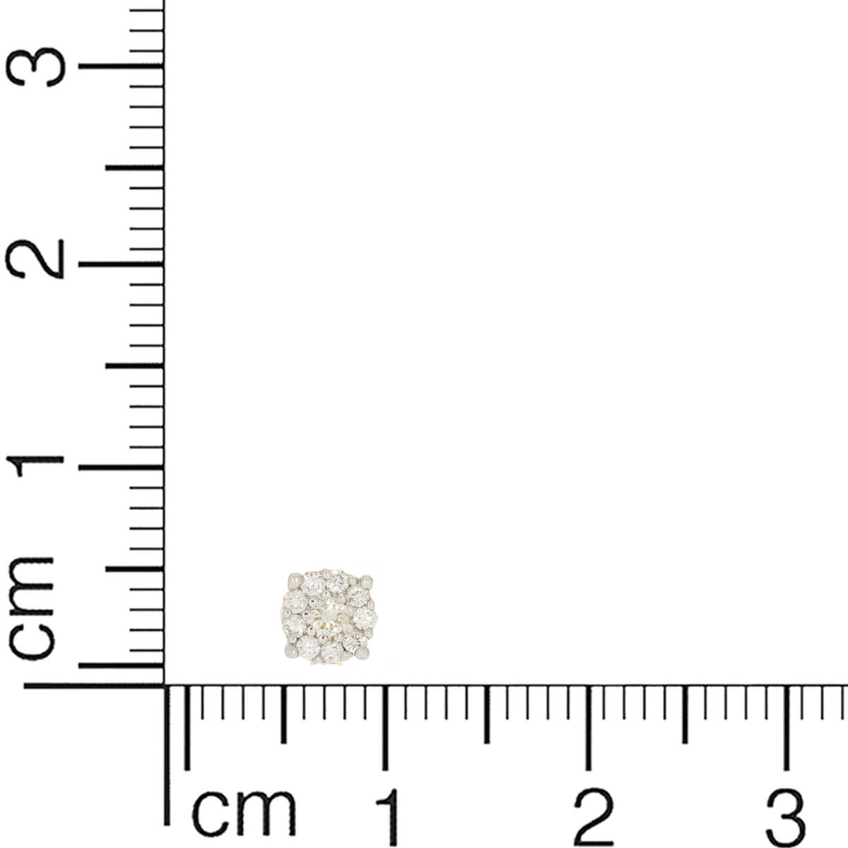 14K Simply Elegant Square Stud Diamond Earrings