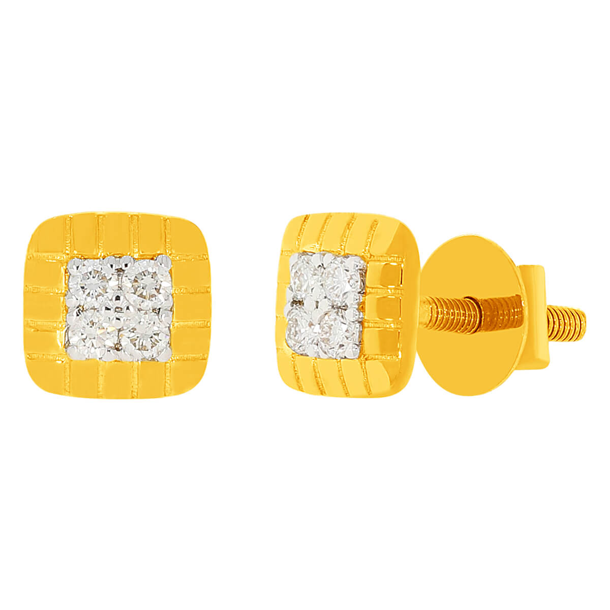 14K Gold Square Stud Earrings for Daily Radiance