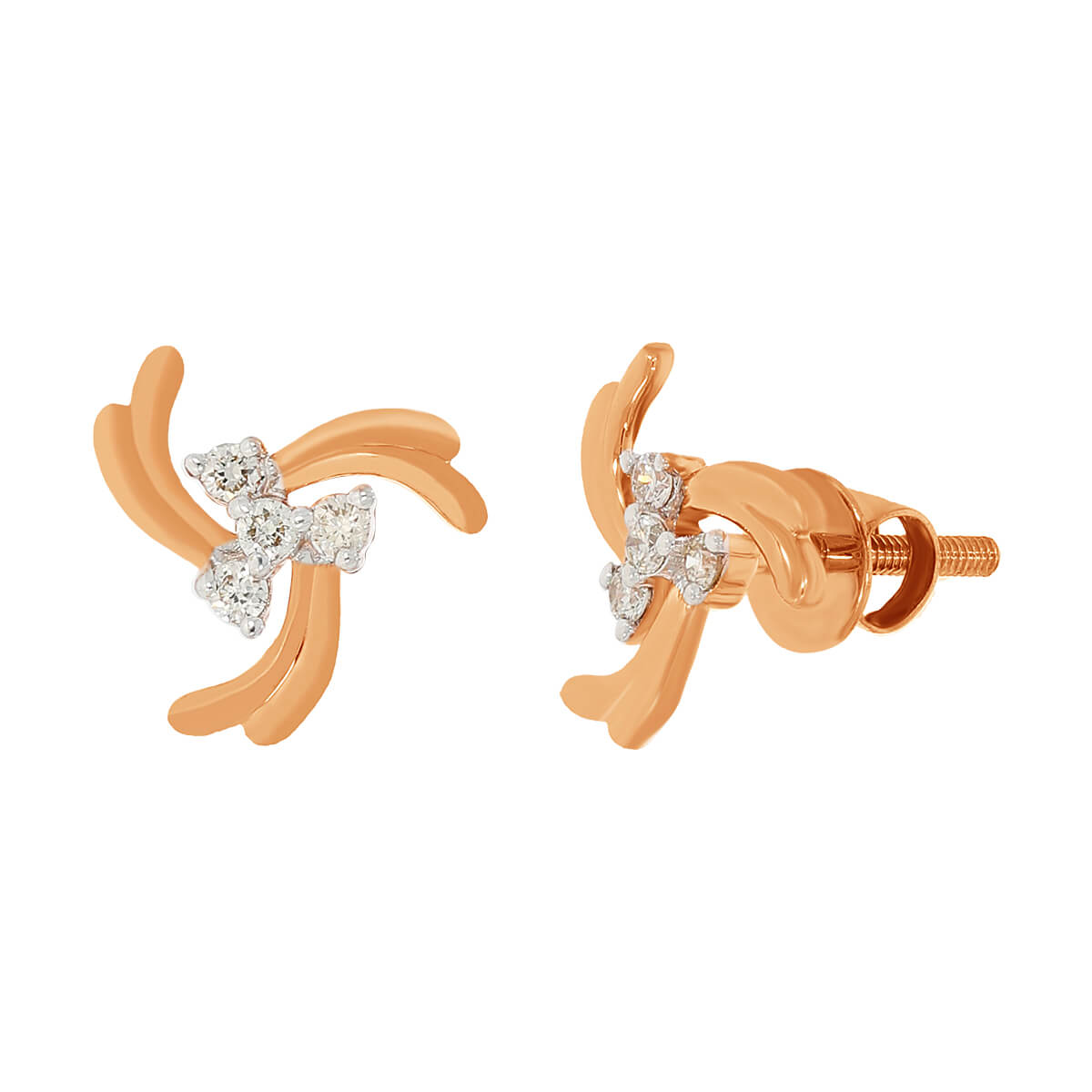 14K Clover Stud Earrings For Daily Grace