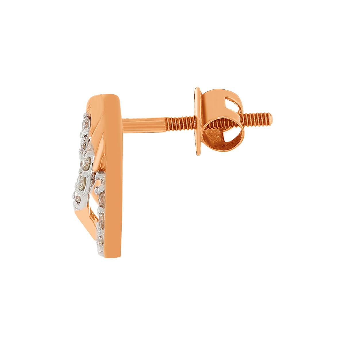 Contemporary Paisley 14K Rose Gold Studs For Elegant Touch
