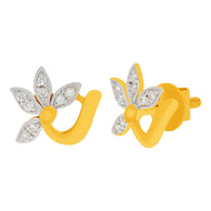 Radiant 14K Diamond Petal Harmony Blossom Studs