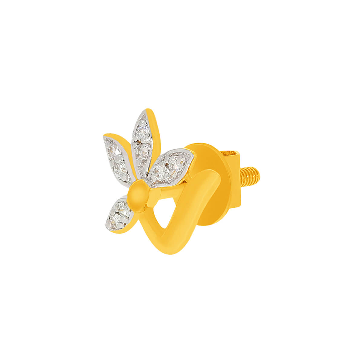 Radiant 14K Diamond Petal Harmony Blossom Studs