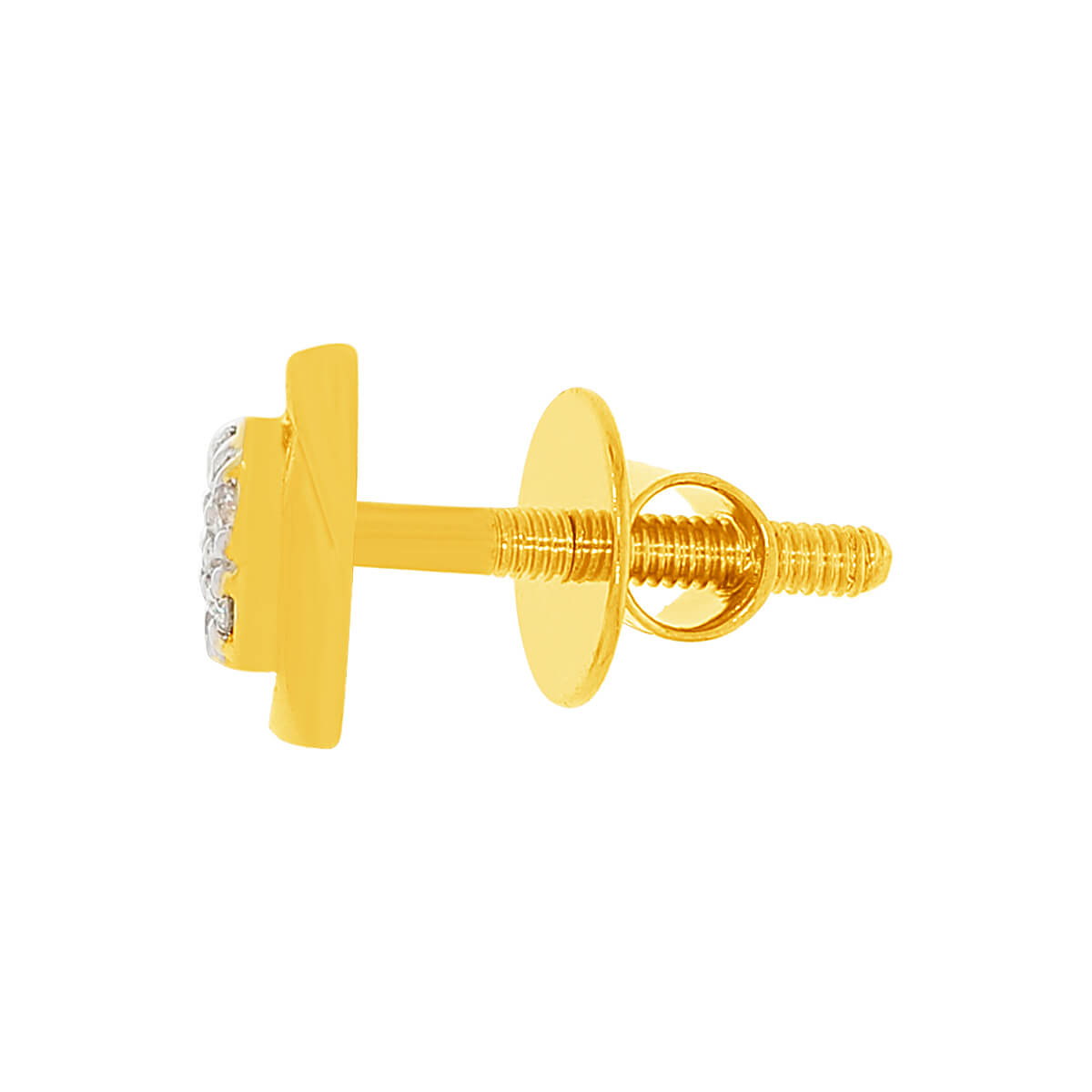 Radiant Circular 14K Gold Stud Earrings