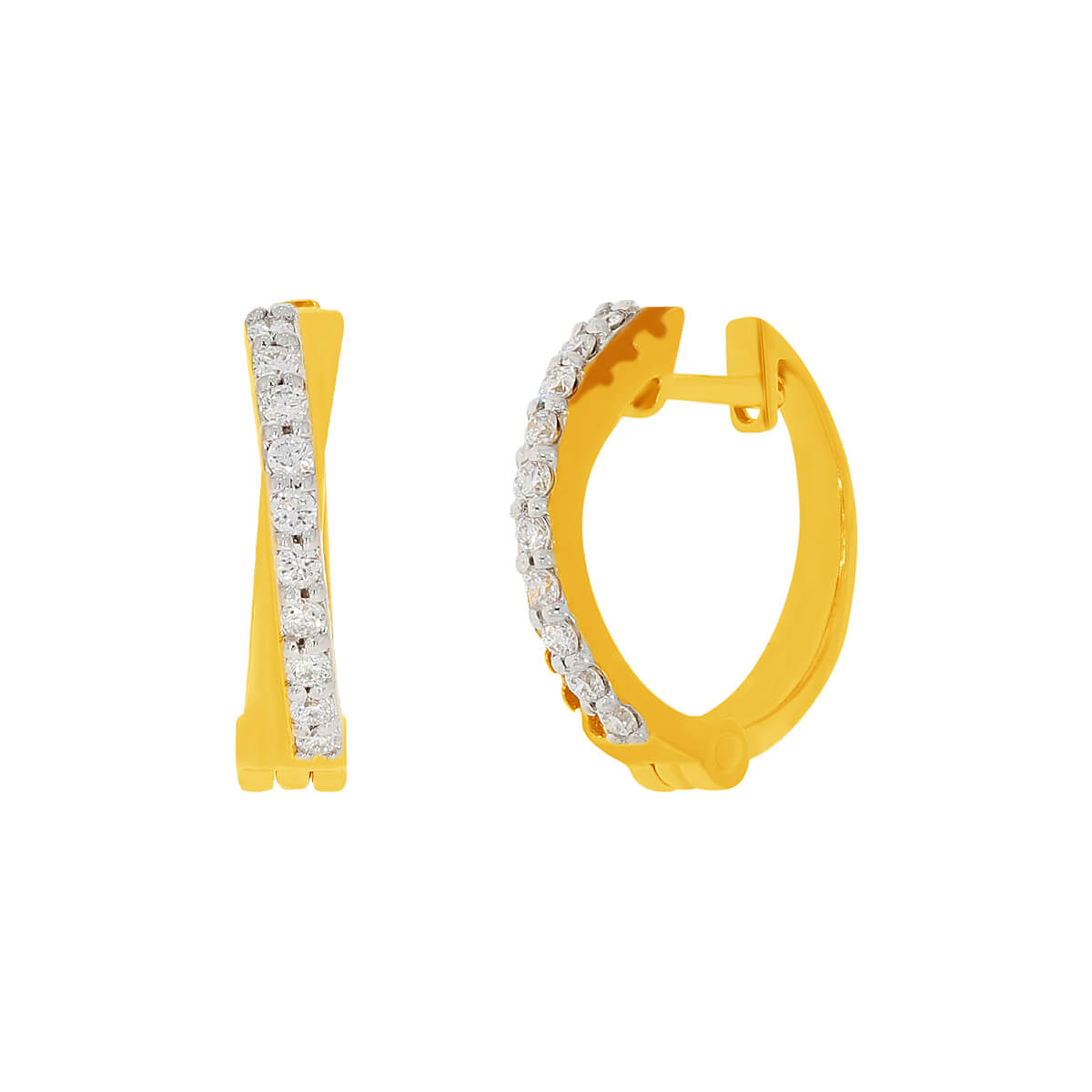 14K Golden Slender Hoops