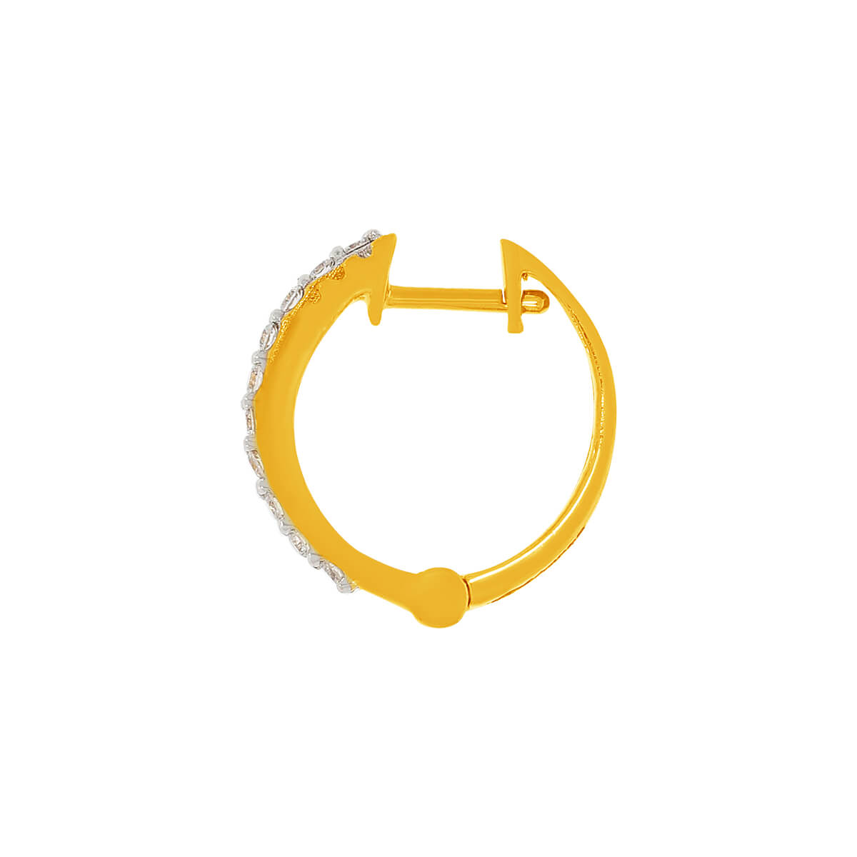 14K Golden Slender Hoops