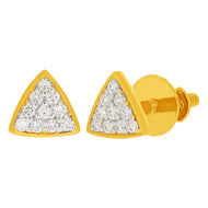 Petite Trigonal Studs With Dazzling Diamonds