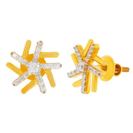 Chic and Modern Star Motif 18K Gold Studs