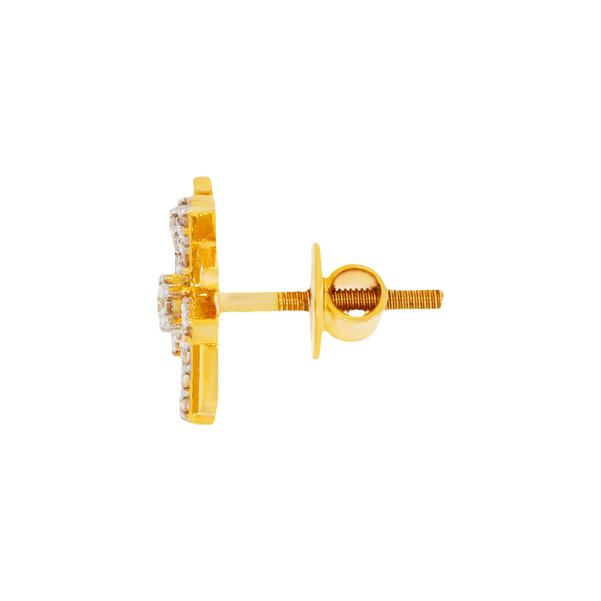 Chic and Modern Star Motif 18K Gold Studs