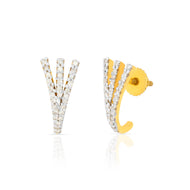 Gleaming Frost Gold Hoops 18K