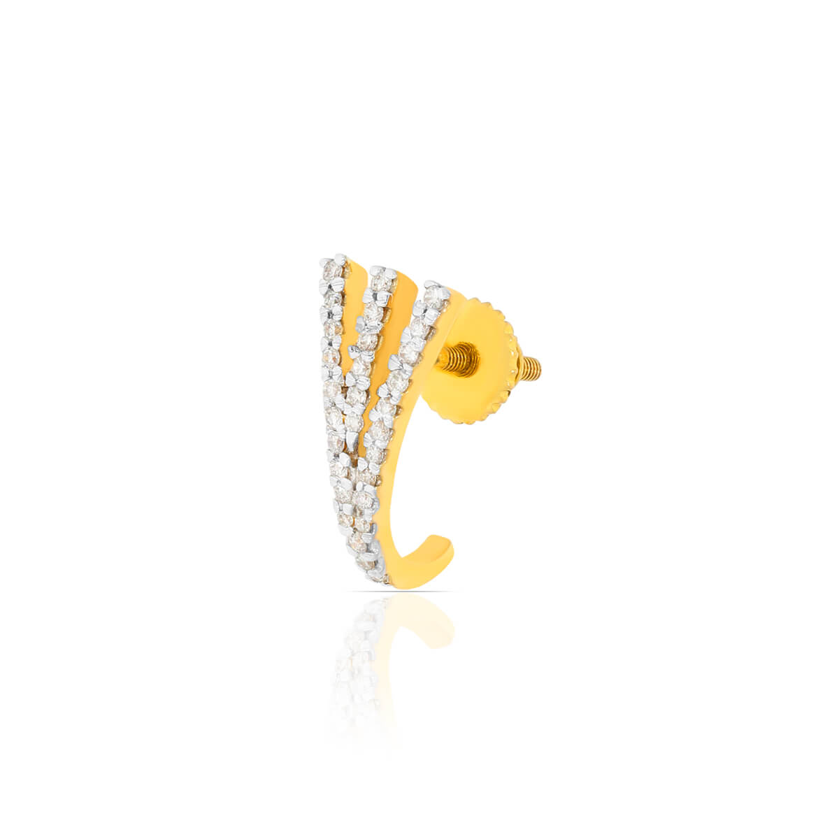Gleaming Frost Gold Hoops 18K