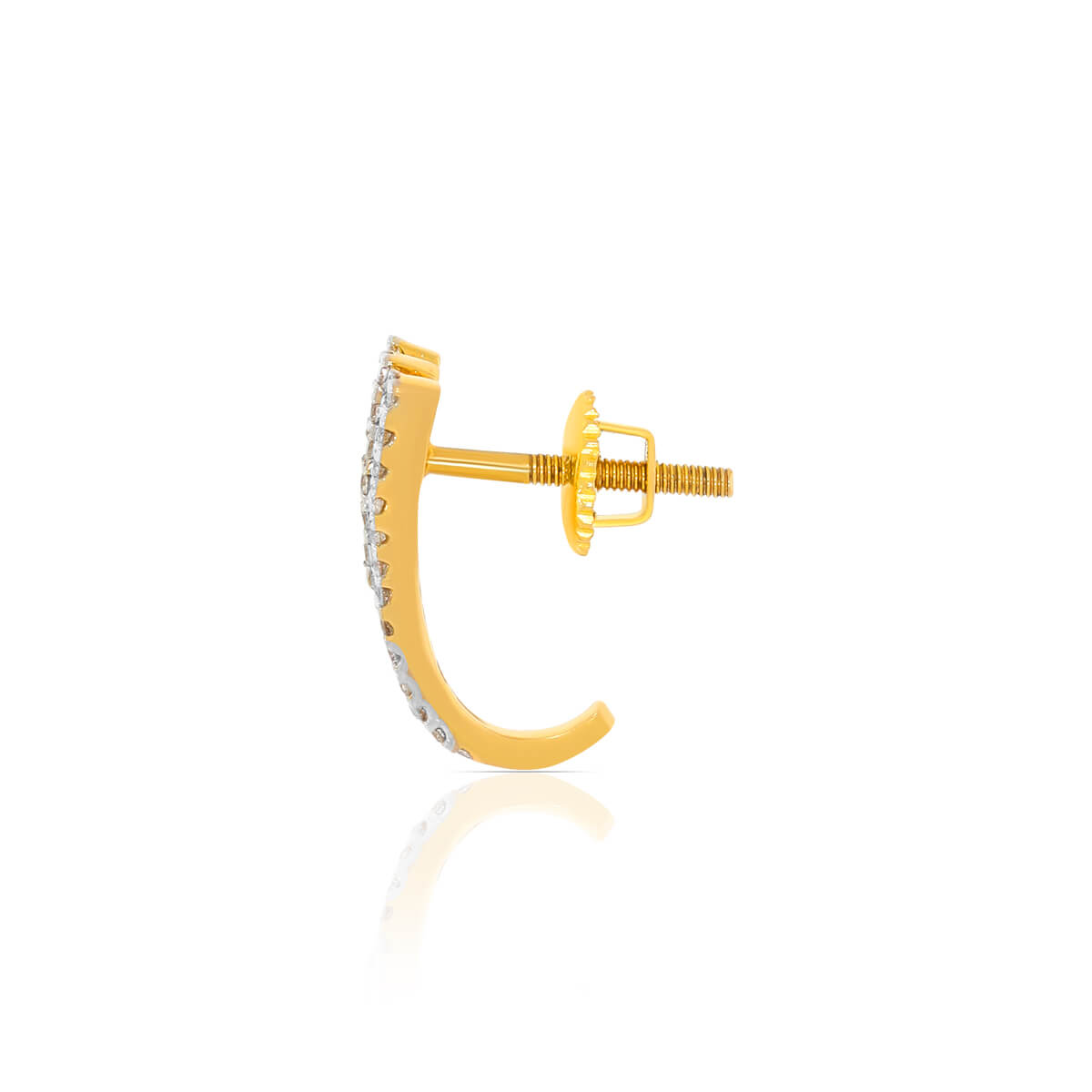 Gleaming Frost Gold Hoops 18K