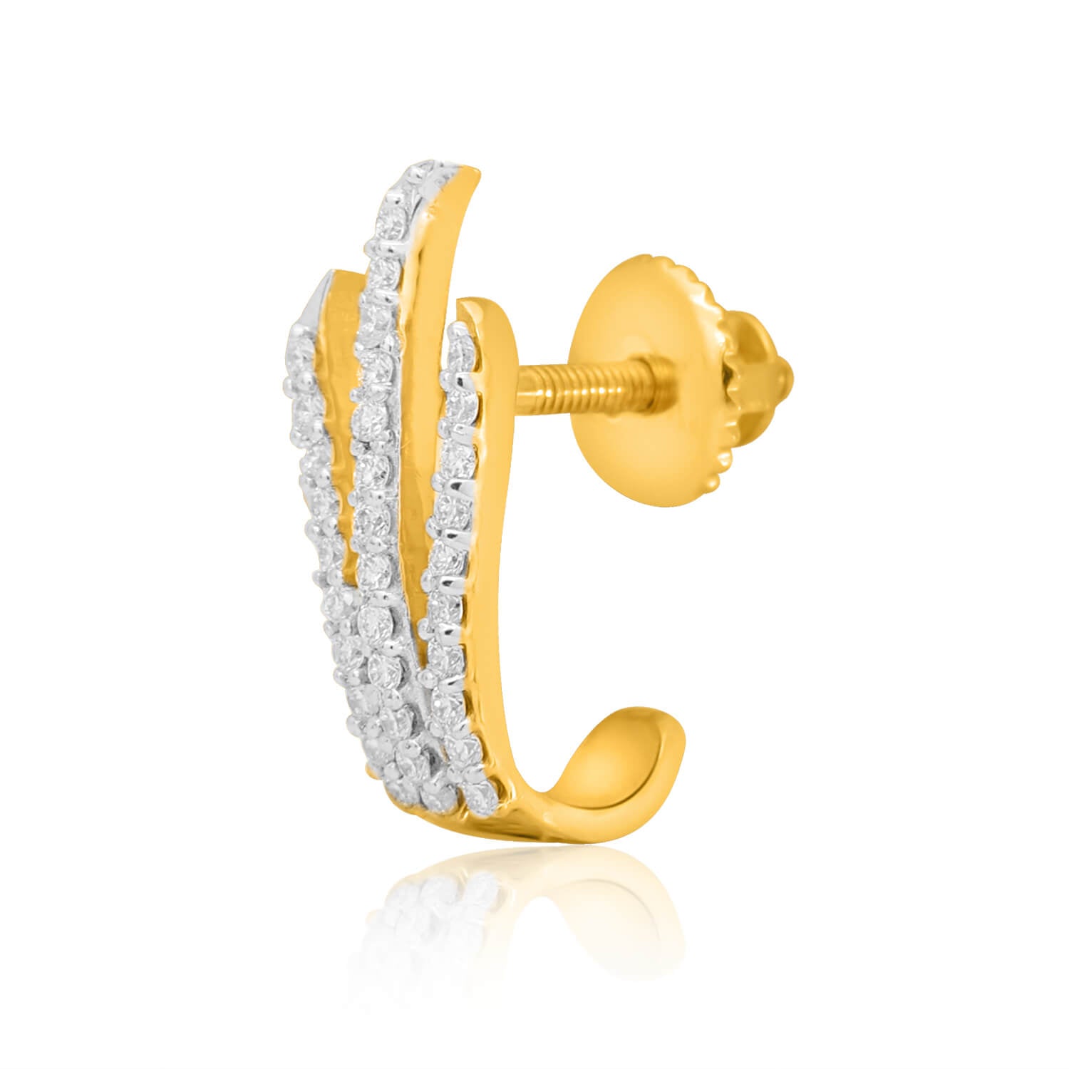 Shimmering Enigmatic 18K Hoops