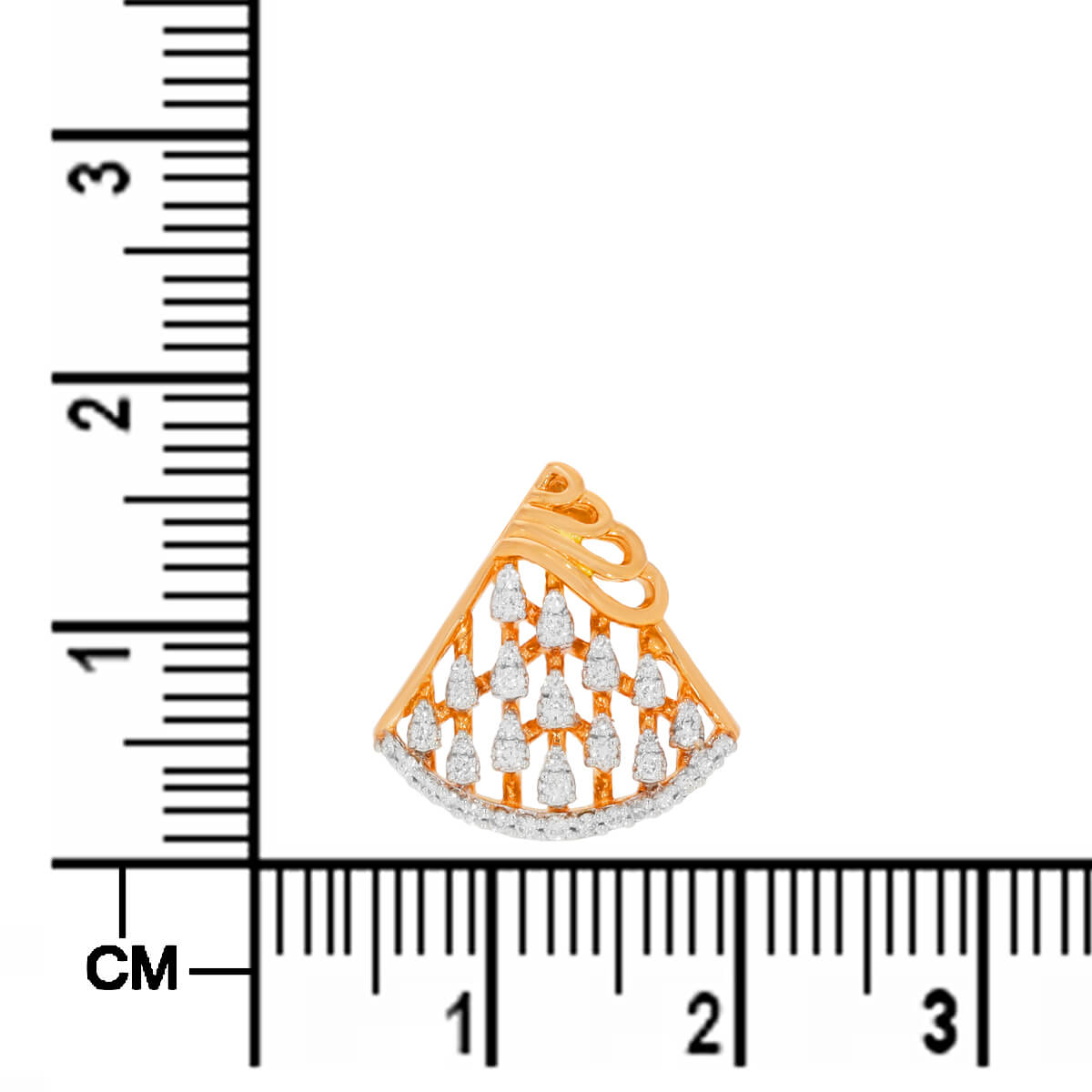 Trendy Shimmering Trigonal 18K Diamond Studs