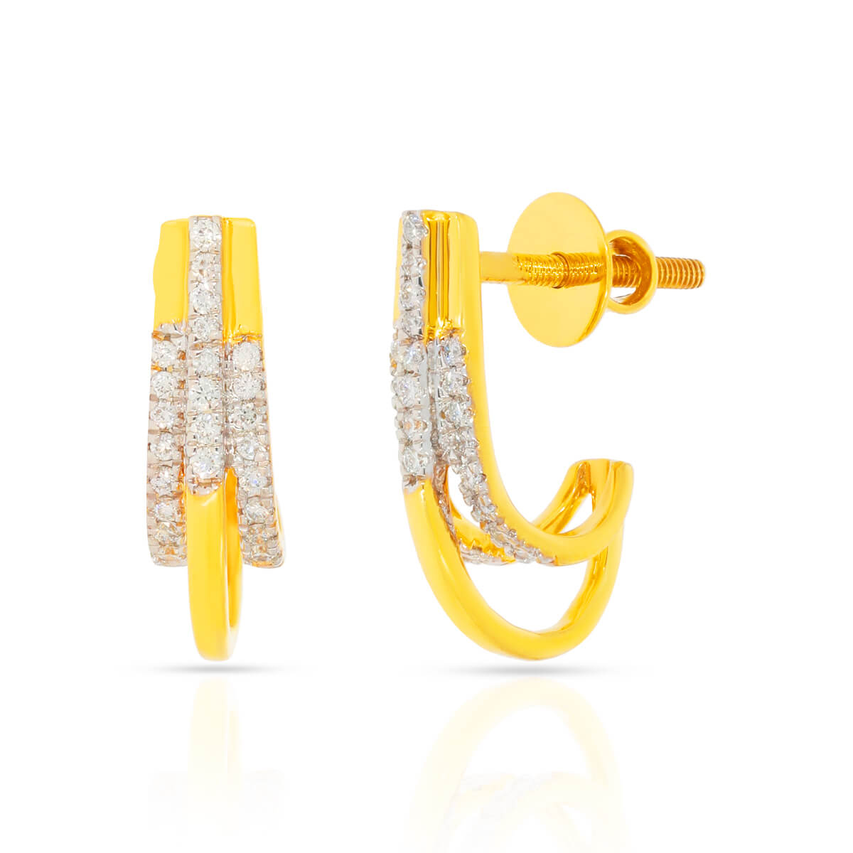 Classic Grace 18K Diamond Hoop