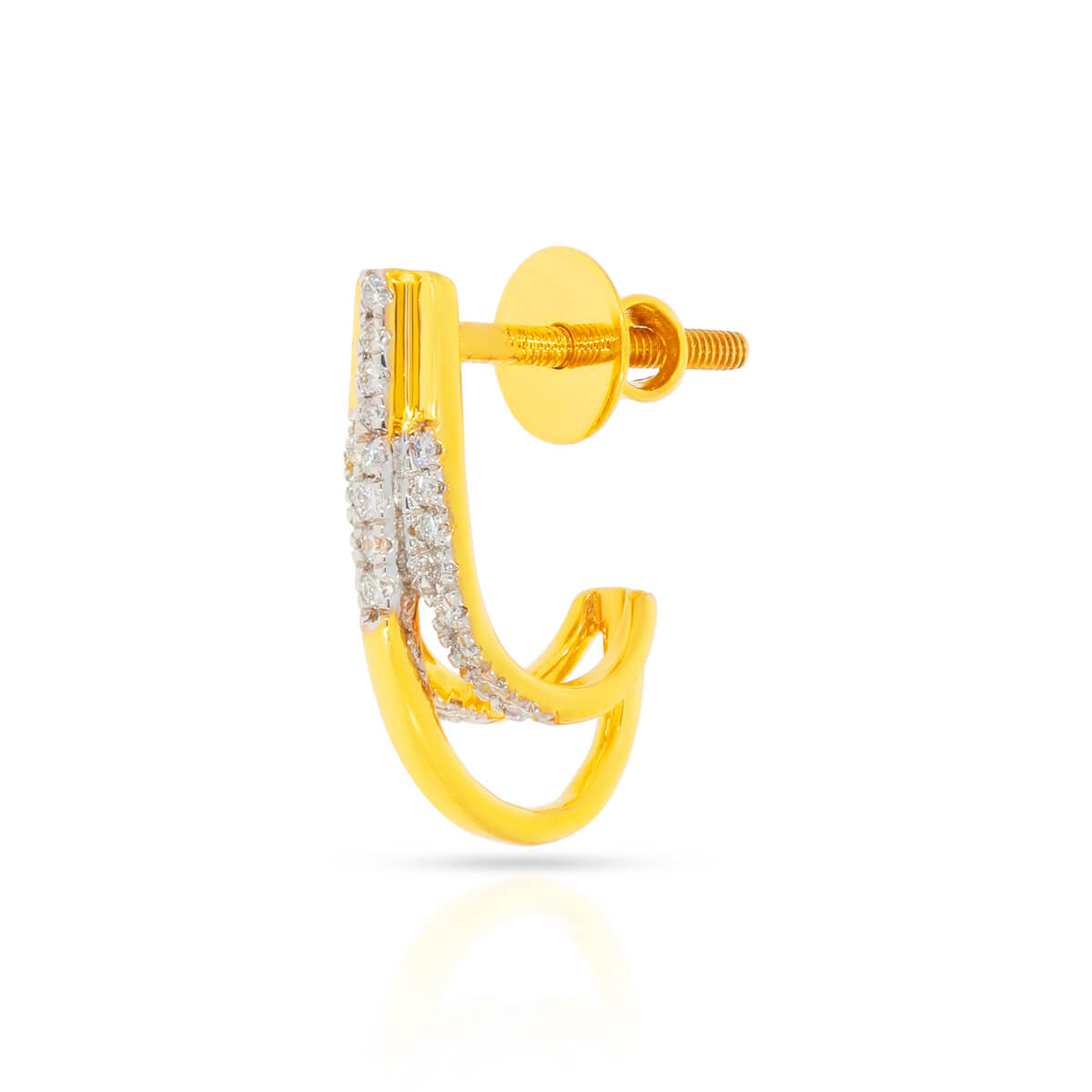 Classic Grace 18K Diamond Hoop