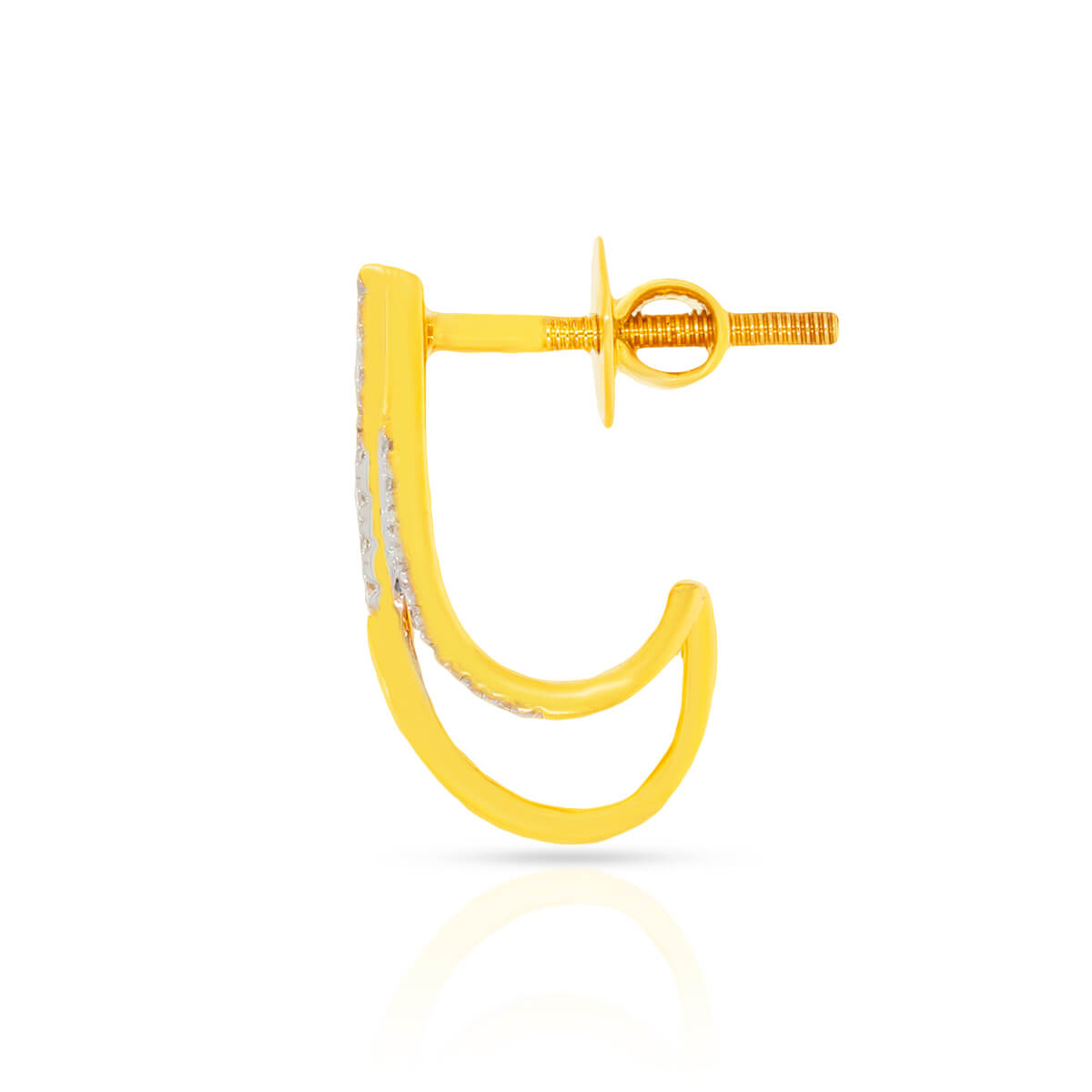 Classic Grace 18K Diamond Hoop