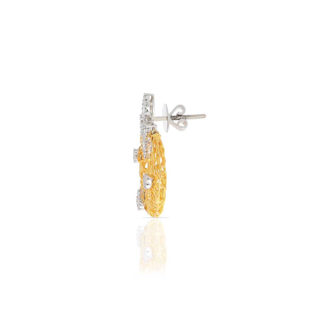 Gleaming 18K Diamond Crafted Orb Studs