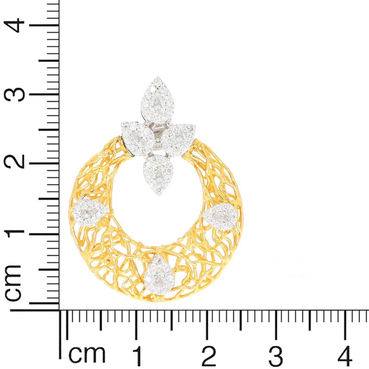 Gleaming 18K Diamond Crafted Orb Studs