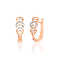18K Slender Diamond Hoops for Shimmering Glow