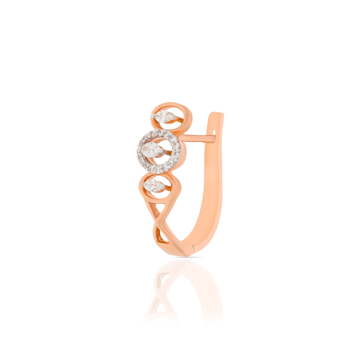 18K Slender Diamond Hoops for Shimmering Glow