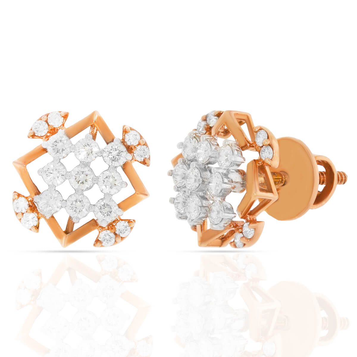 Charming Stud Earrings for Everyday Elegance 18K