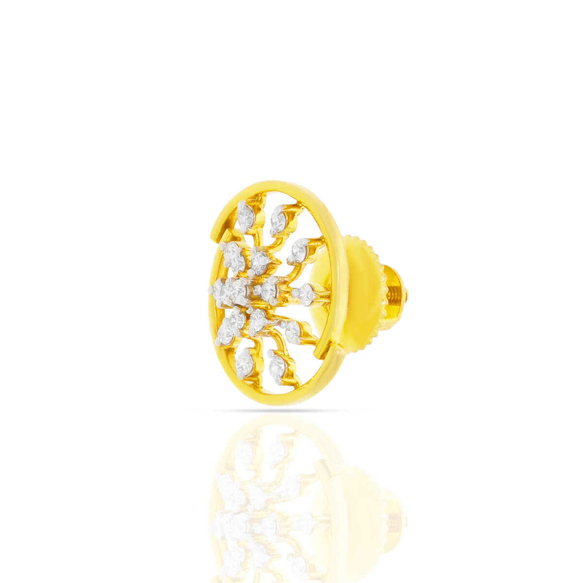 Charming Wheel Motif Diamond Studs