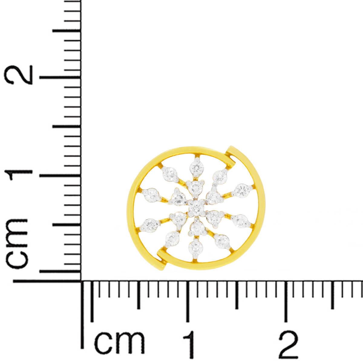 Charming Wheel Motif Diamond Studs