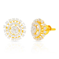 18K Radiant Diamond Floral Studs for Every Occasion