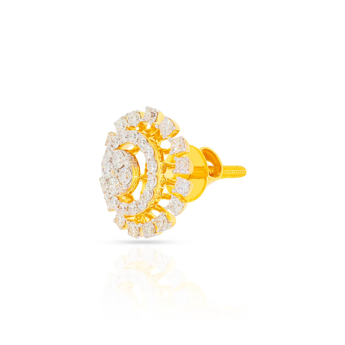 18K Radiant Diamond Floral Studs for Every Occasion