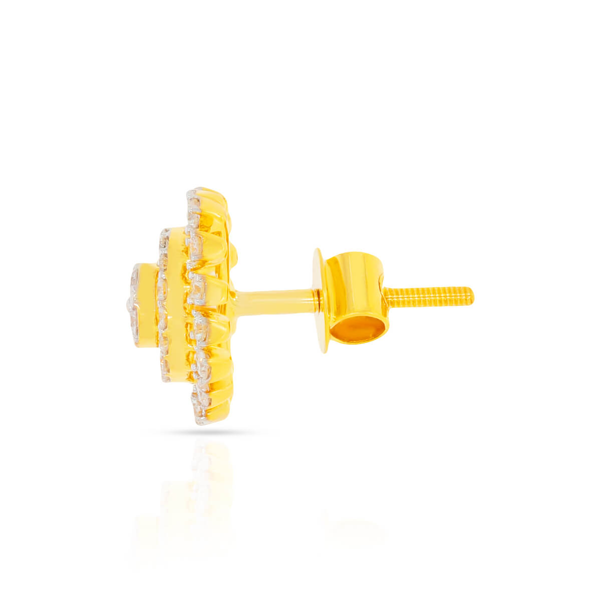 18K Radiant Diamond Floral Studs for Every Occasion