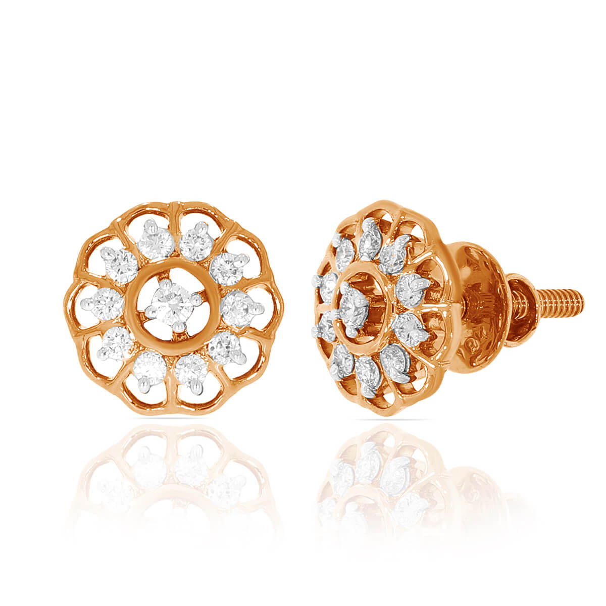 Charming Blossom Diamond Studs 18K