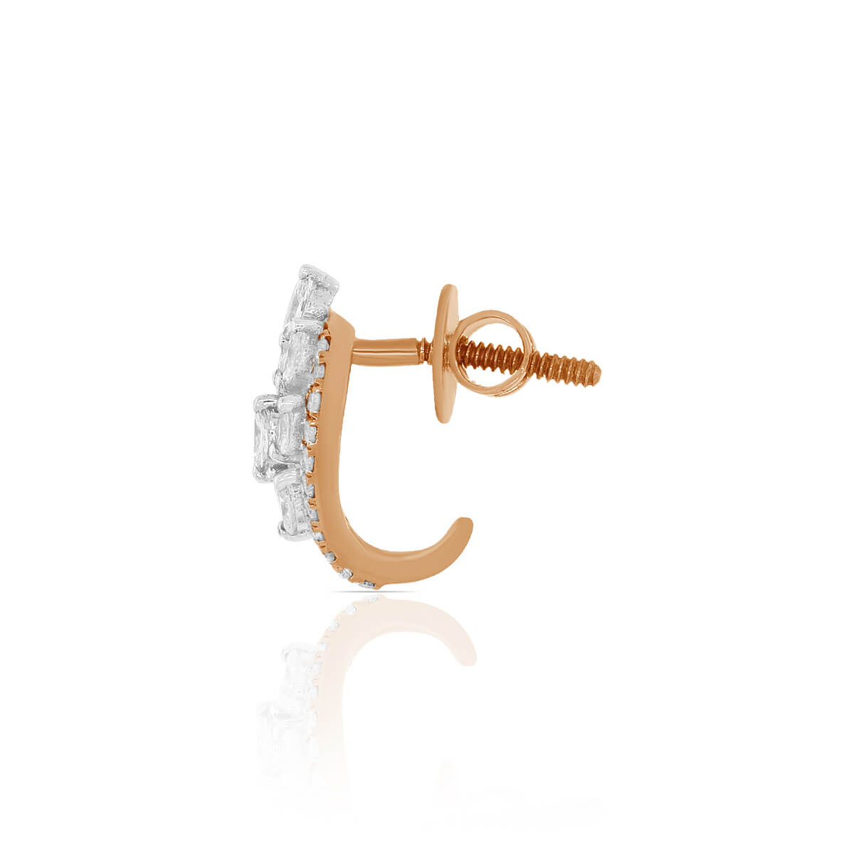Enigmatic Leafy Swirl Gold Hoops 18K