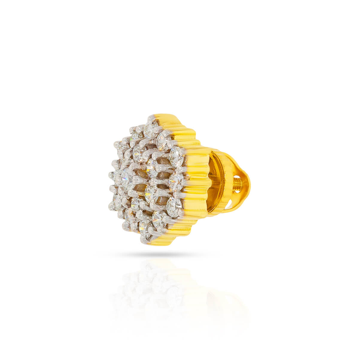 Modern Floweret 18K Gold Studs for Sophisticated Look