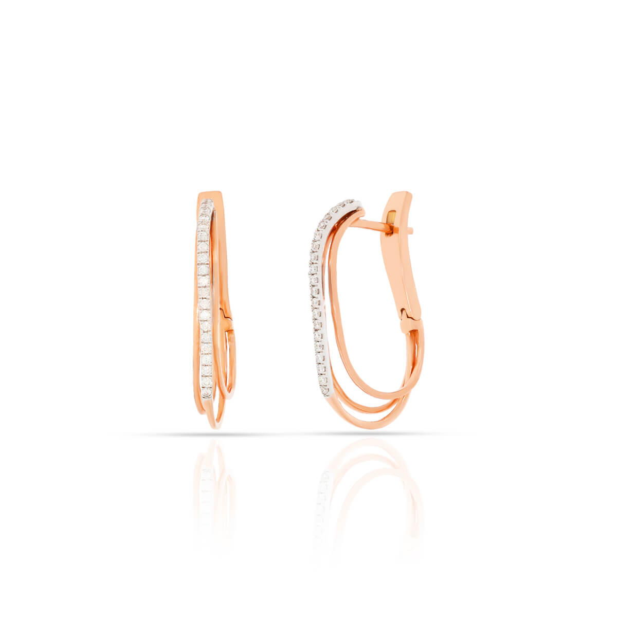 18K Minimalist Hoops with Dazzling Twist
