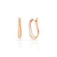 18K Minimalist Hoops with Dazzling Twist