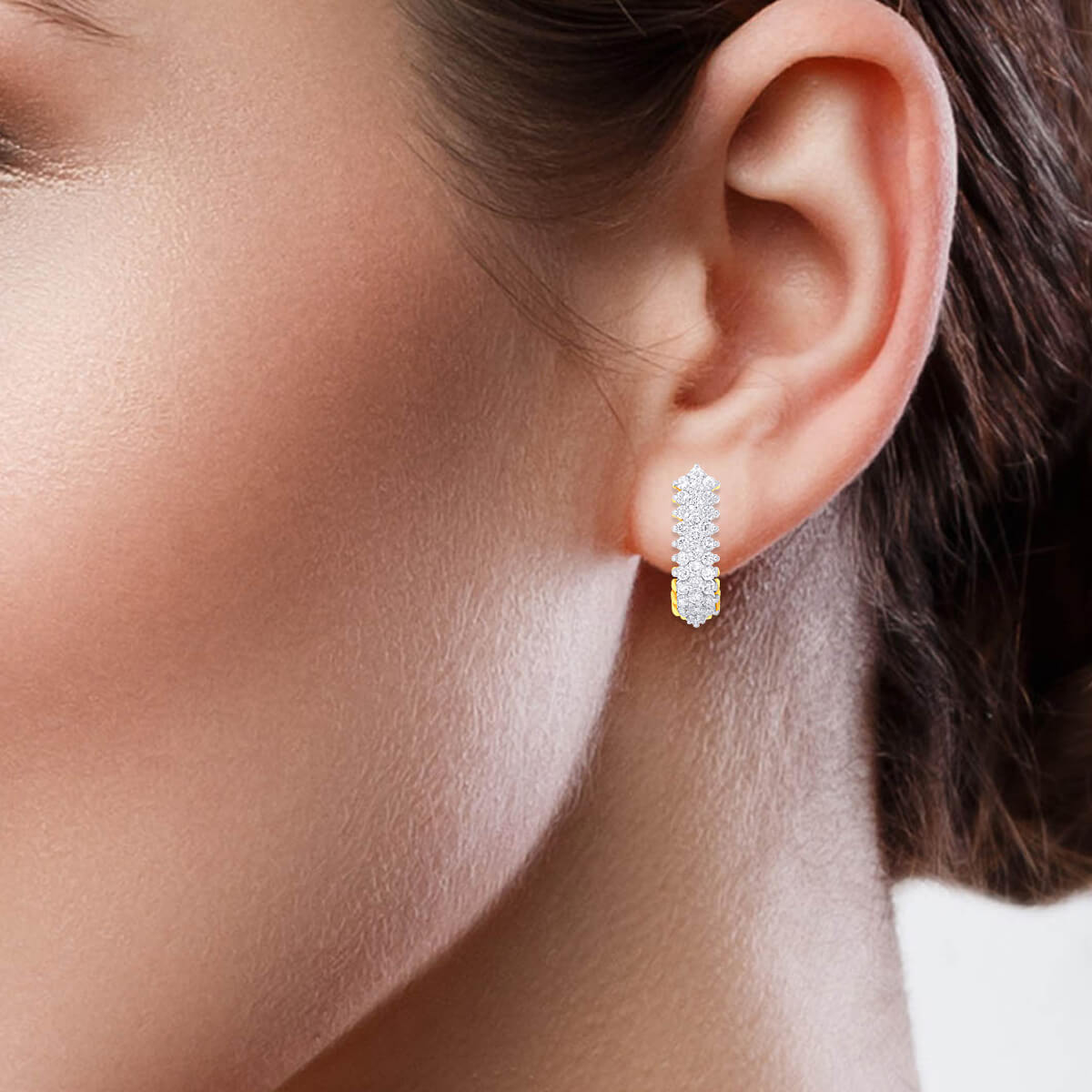 Shining Slender Gold Hoops