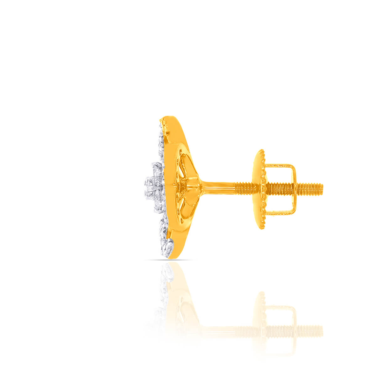 18K Clover Gold Stud for Effortless Glow